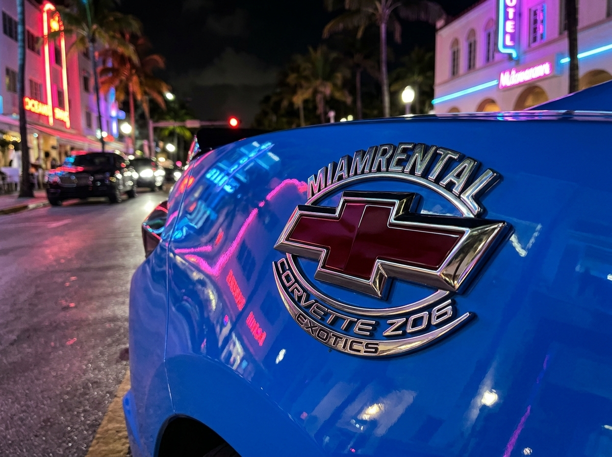 Chevrolet bowtie logo for Miami rental Corvette Z06
